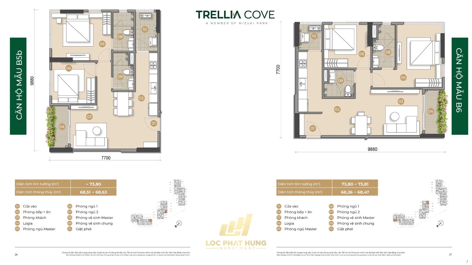 Căn Hộ Mẫu Dự Án Trellia Cove Mizuki Park