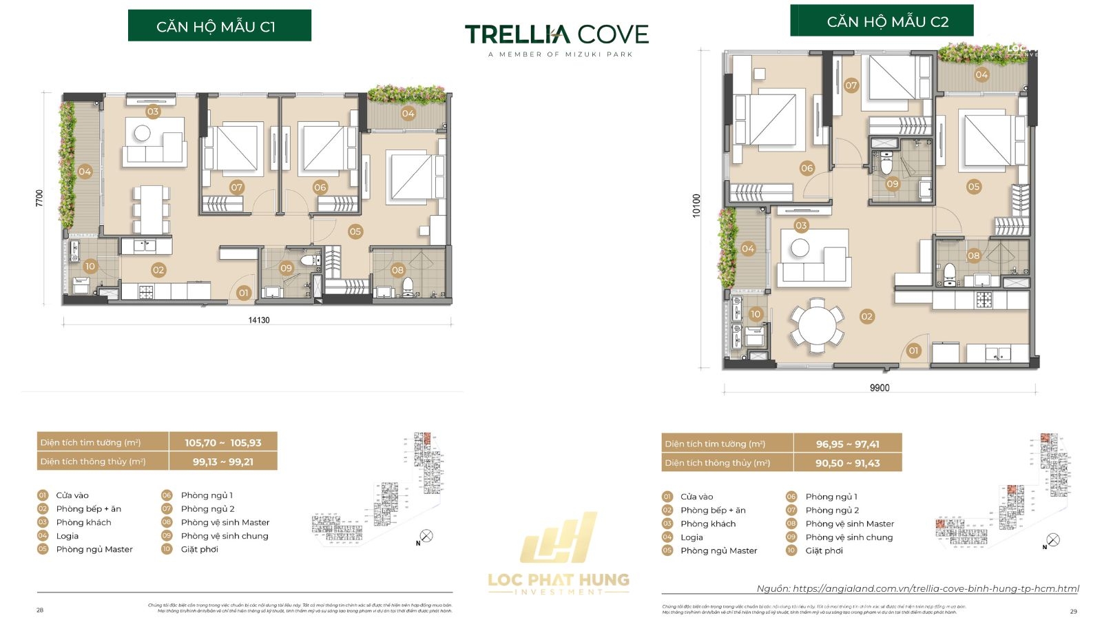 Căn Hộ Mẫu Dự Án Trellia Cove Mizuki Park
