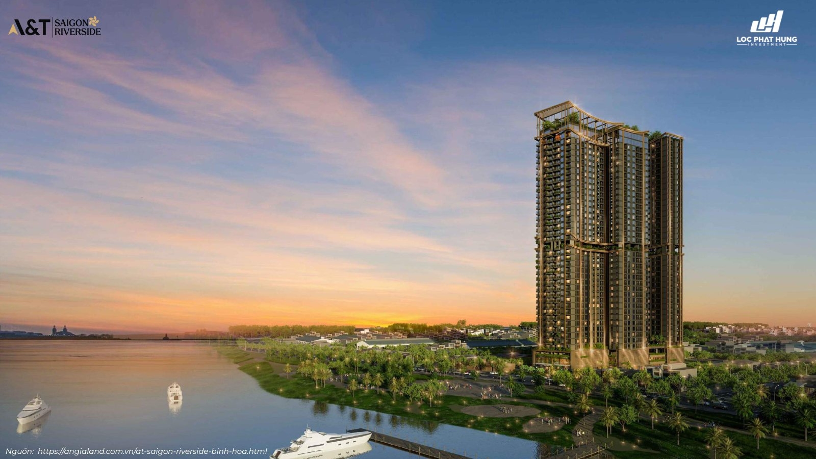Phối cảnh tổng thể dự án A&T Saigon Riverside Phối cảnh tổng thể dự án A&T Saigon Riverside