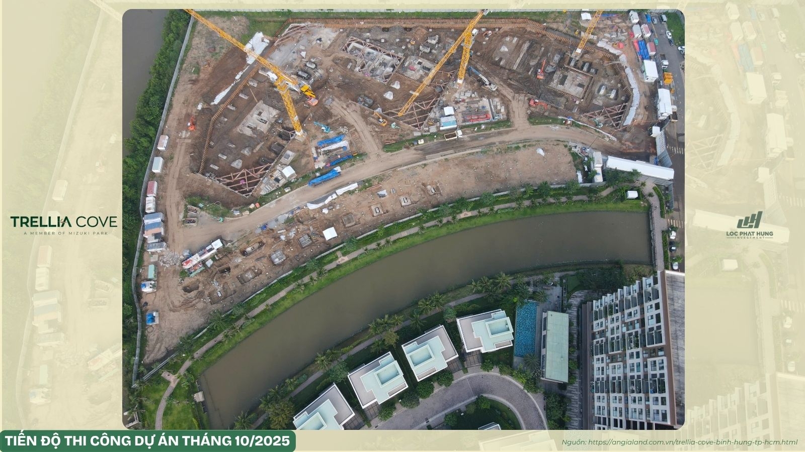 Toàn Cảnh Tiến độ Xây Dựng Dự án Trellia Cove Tháng 10/2025