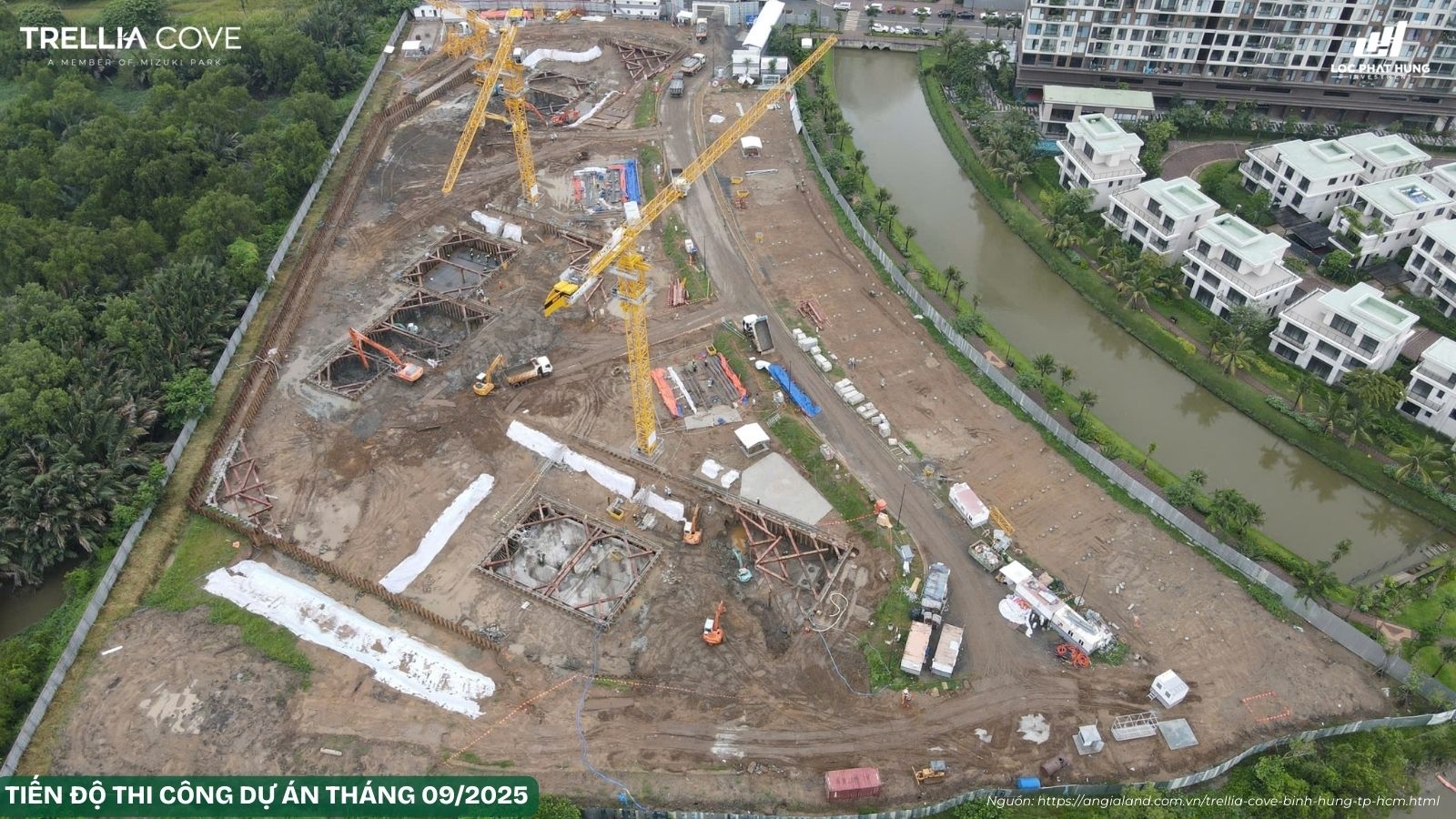 Cập Nhật Tiến độ Xây Dựng Dự án Trellia Cove Tháng 09/2025