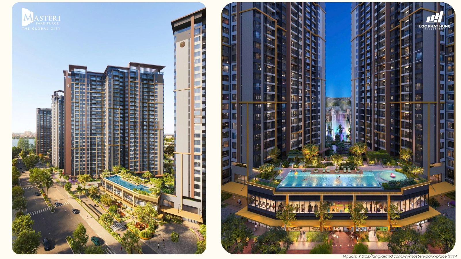 Phối cảnh tổng thể dự án Masteri Park Place Phường Bình Trưng, TP. Hồ Chí Minh