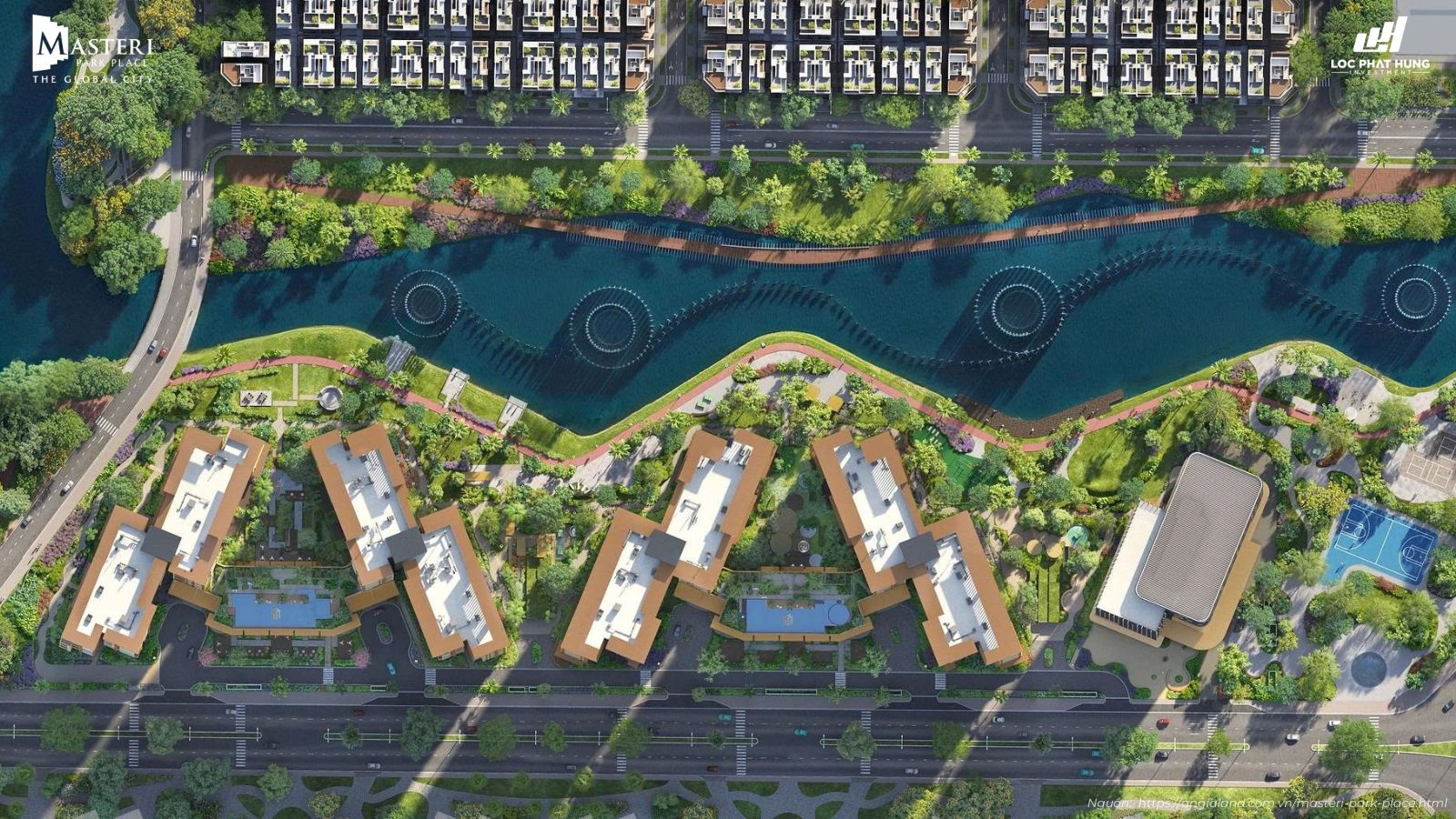 Phối cảnh tổng thể dự án Masteri Park Place Phường Bình Trưng, TP. Hồ Chí Minh