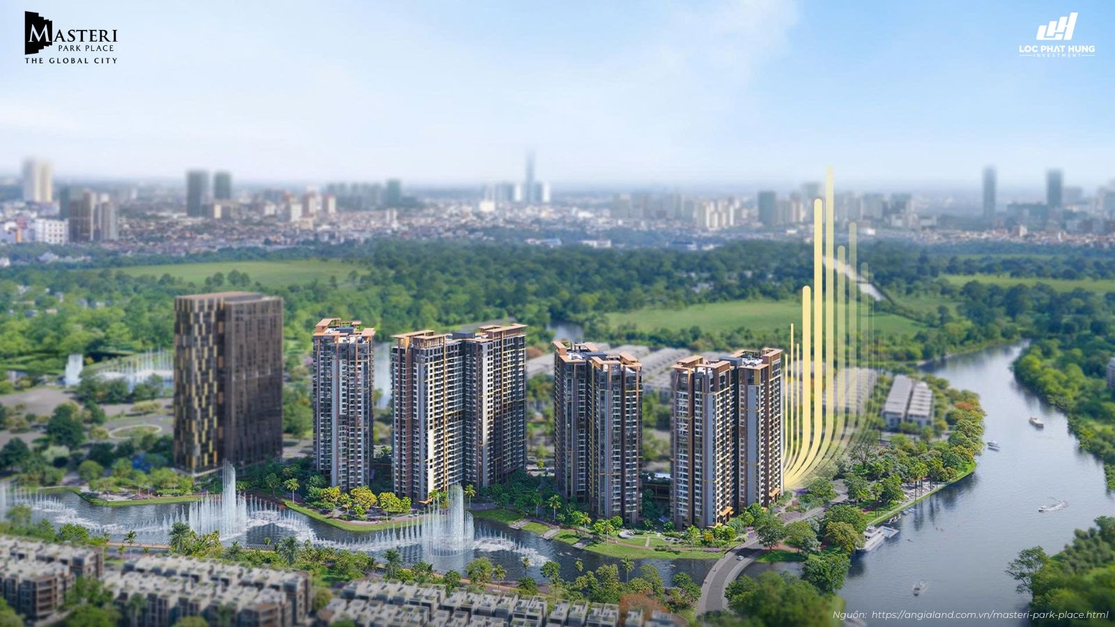 Phối cảnh tổng thể dự án Masteri Park Place Phường Bình Trưng, TP. Hồ Chí Minh