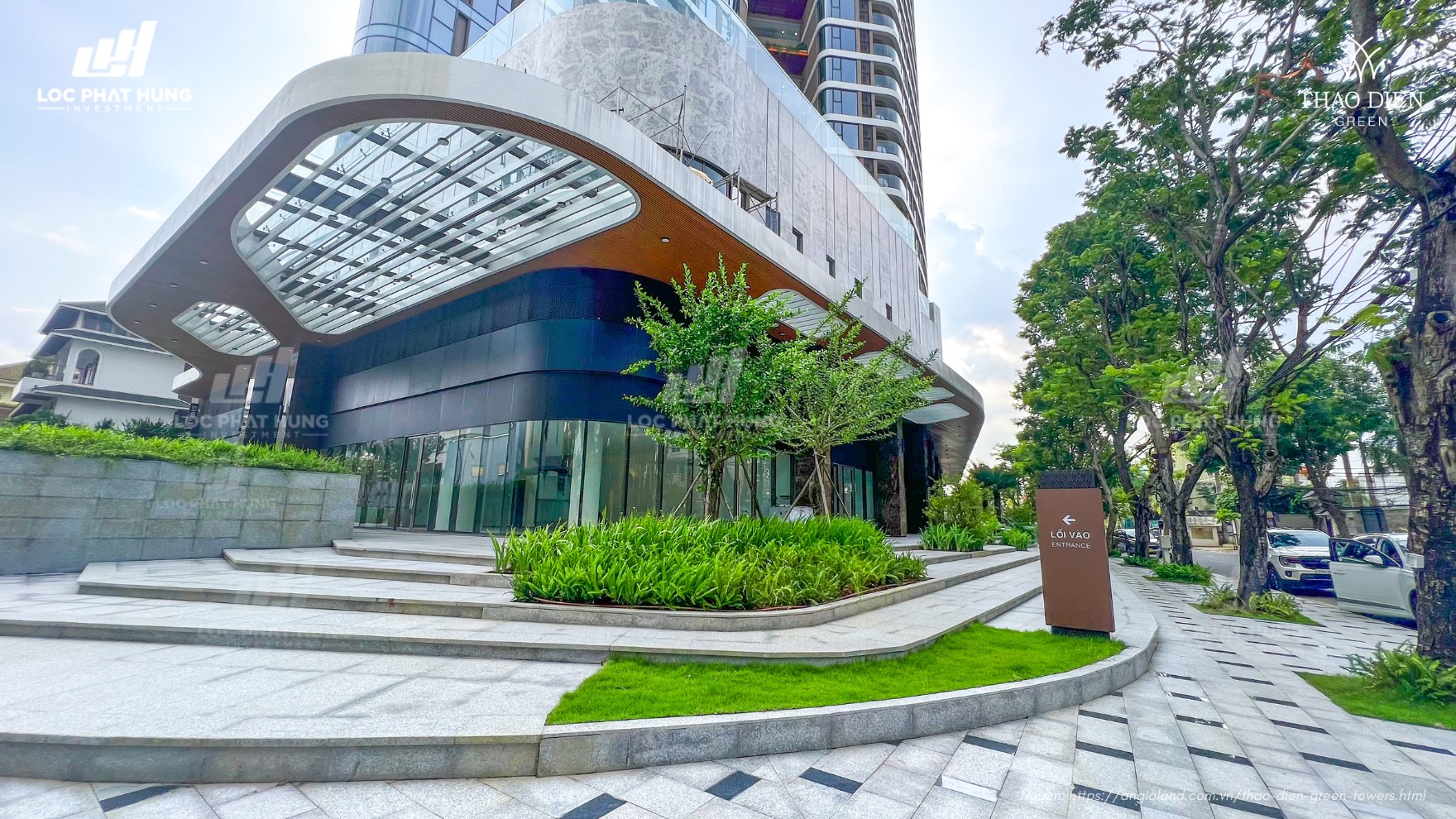 Công viên nội khu tầng trệt Thảo Điền Green Quận 2 - Nhận Mua Bán + Cho Thuê