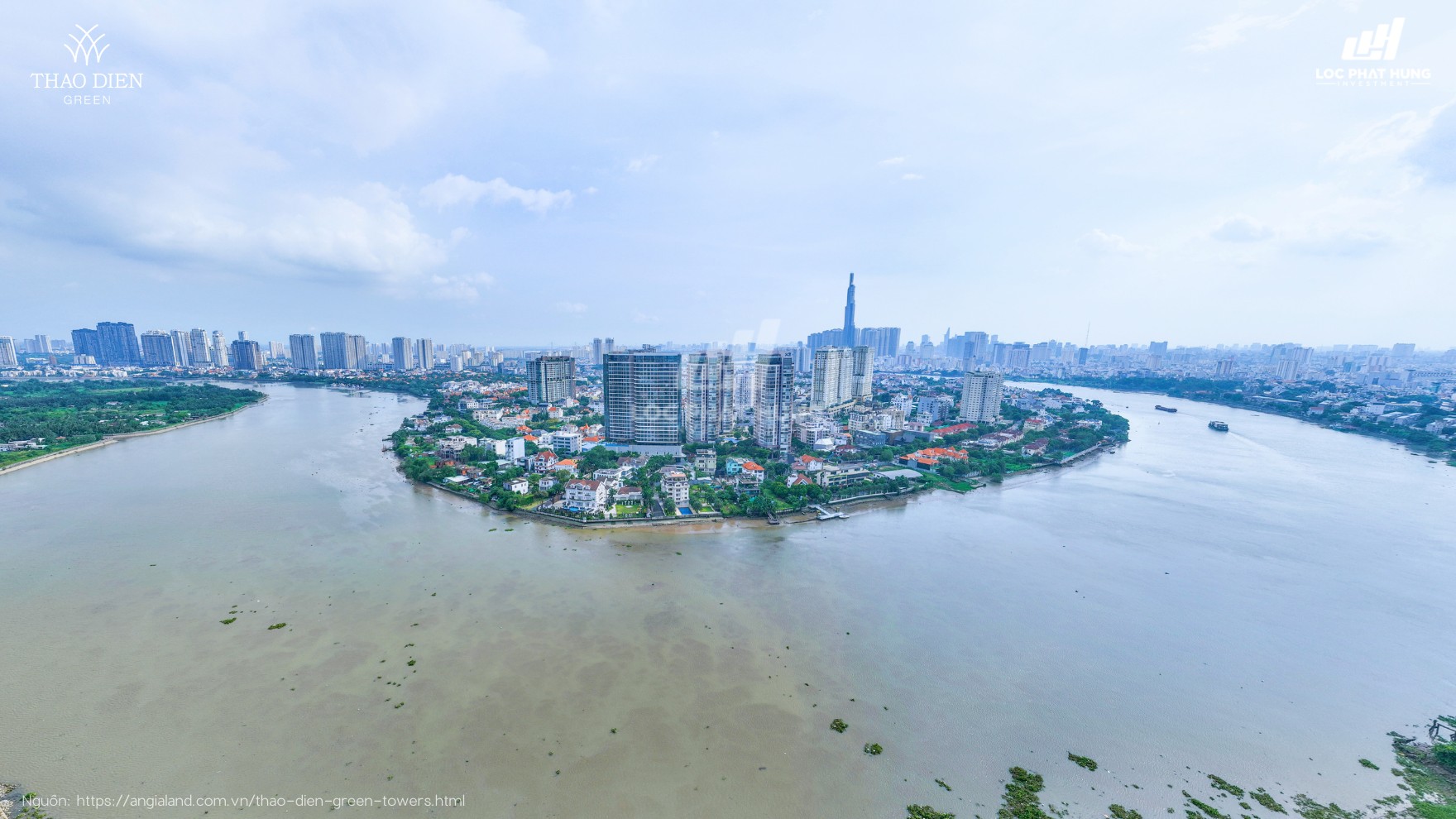 Thảo Điền Green Quận 2 có tầm view bao quát trọng Thảo Điền & sông Sài Gòn