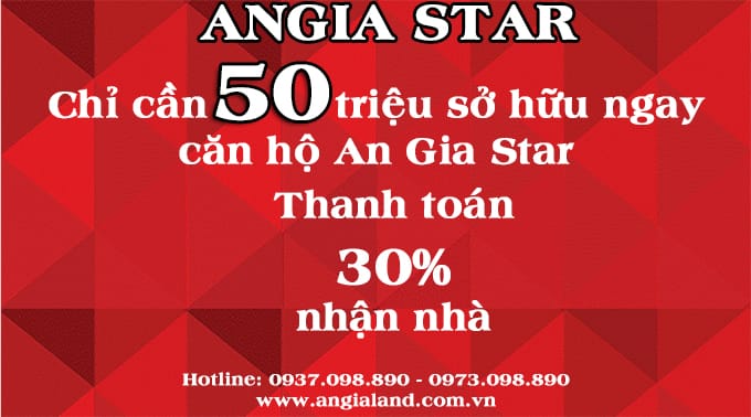 AnGia Stra Thanh toán 30% nhận nhà
