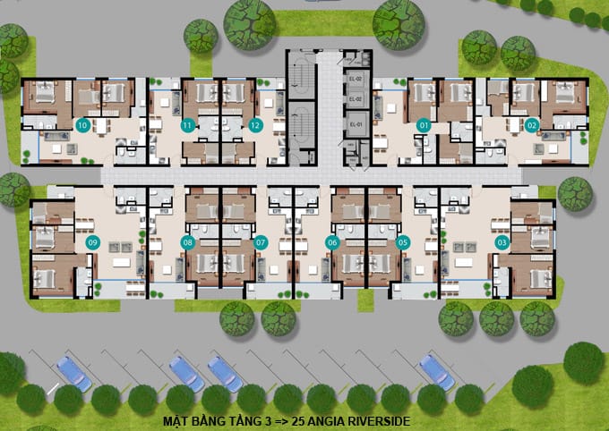 Bán lại căn hộ AnGia Riverside Quận 7 Mã căn AGR-12-02 Diện tích 88m2