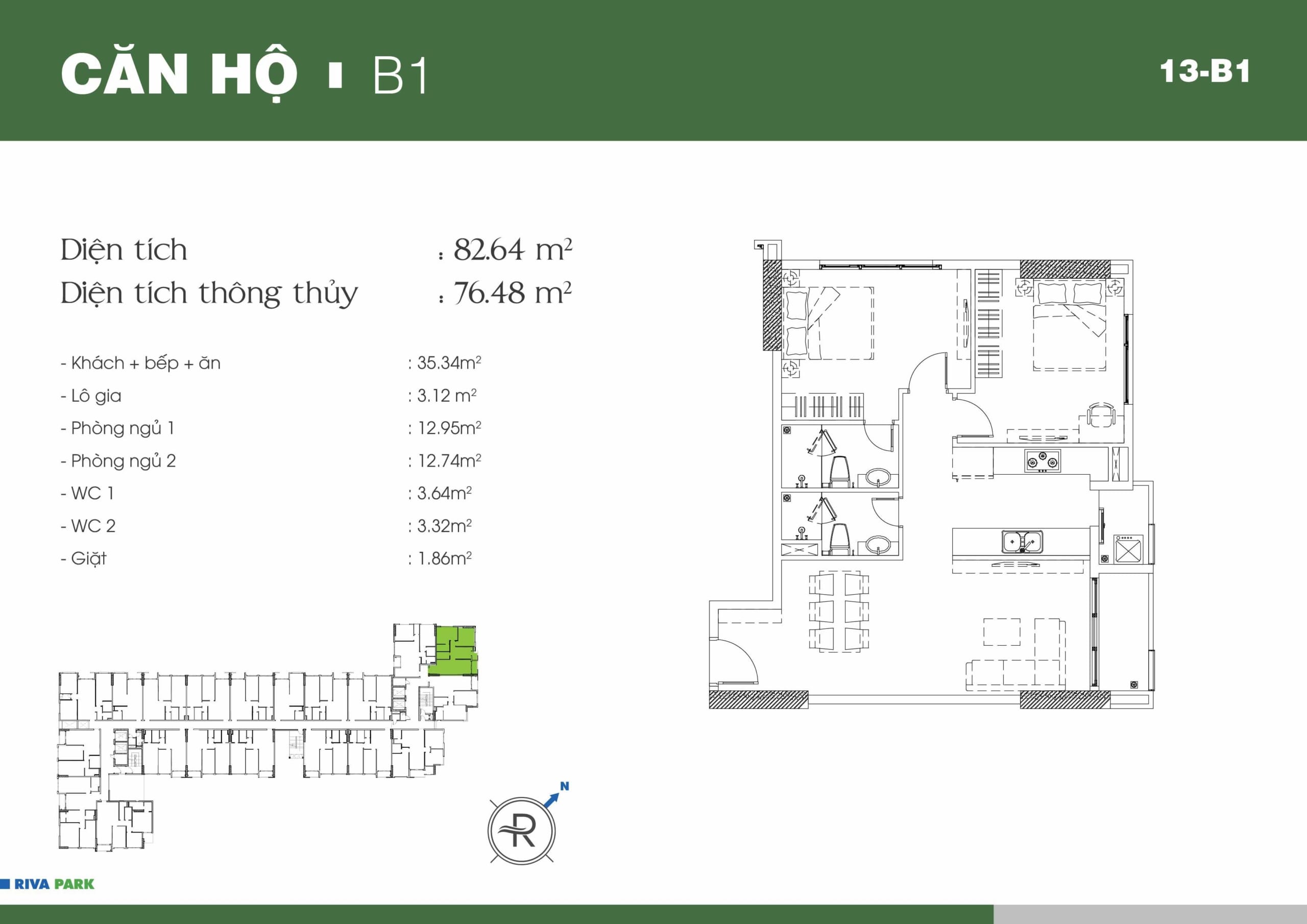 Mặt bằng chi tiết căn hộ Riva Park Quận 4