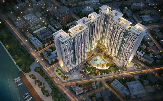 Dự án Charmington Iris, mặt tiền Tôn Thất Thuyết, quận 4 sẽ cung ứng thị trường căn hộ cao cấp quận trung tâm 1.438 căn hộ.