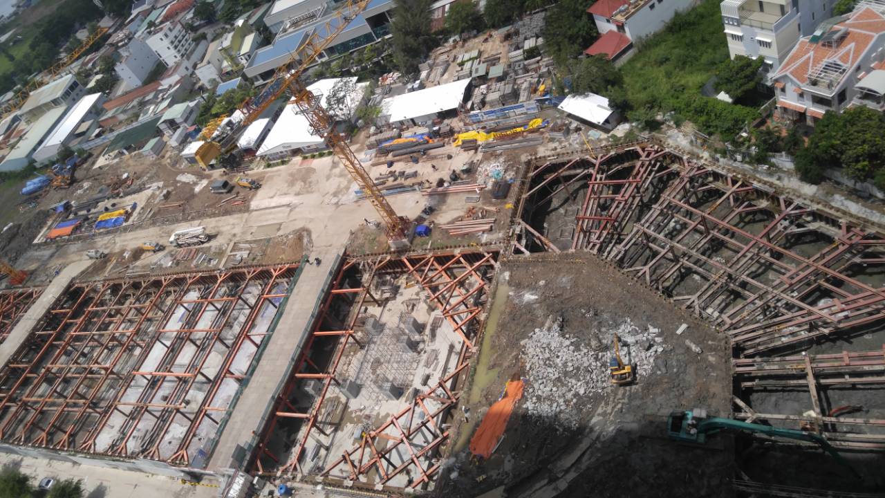 Tiến độ xây dựng dự án căn hộ chung cư River Panorama Quận 7 tháng 06/2018. Hiện tại sắp hoàn thiện phần hầm - Liên hệ Mua Bán + Cho Thuê 0942.098.890