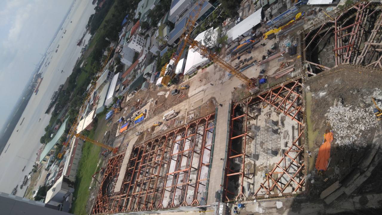 Tiến độ xây dựng dự án căn hộ chung cư River Panorama Quận 7 tháng 06/2018. Hiện tại sắp hoàn thiện phần hầm - Liên hệ Mua Bán + Cho Thuê 0942.098.890