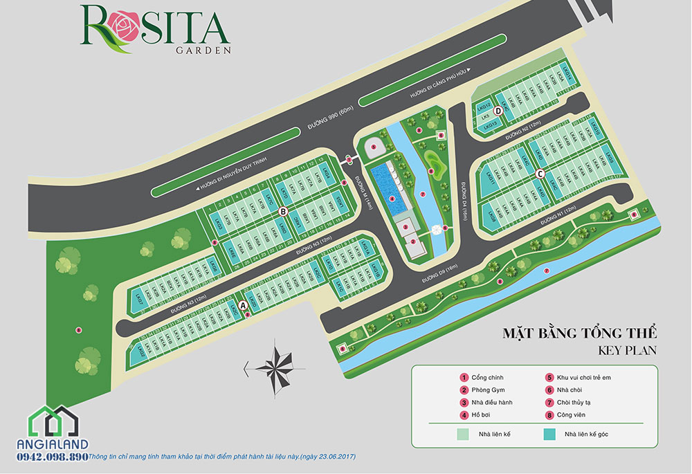 Thiết kế Mặt bằng dự án nhà phố Rosita Garden Khang Điền Quận 9