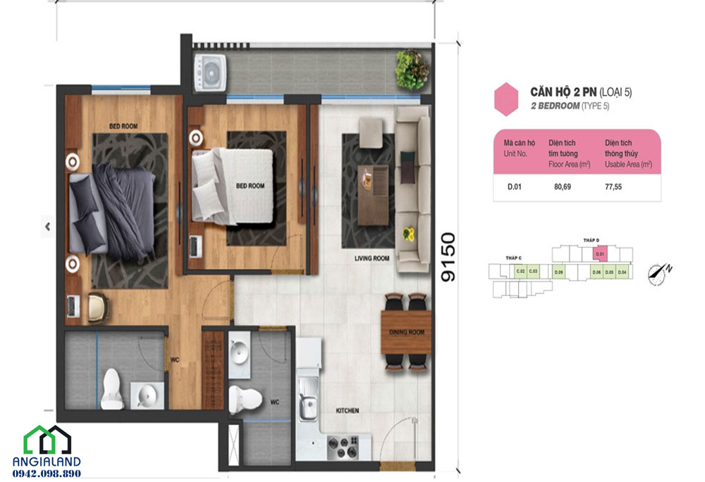 Thiết kế dự án căn hộ chung cư Safira Khang Điền