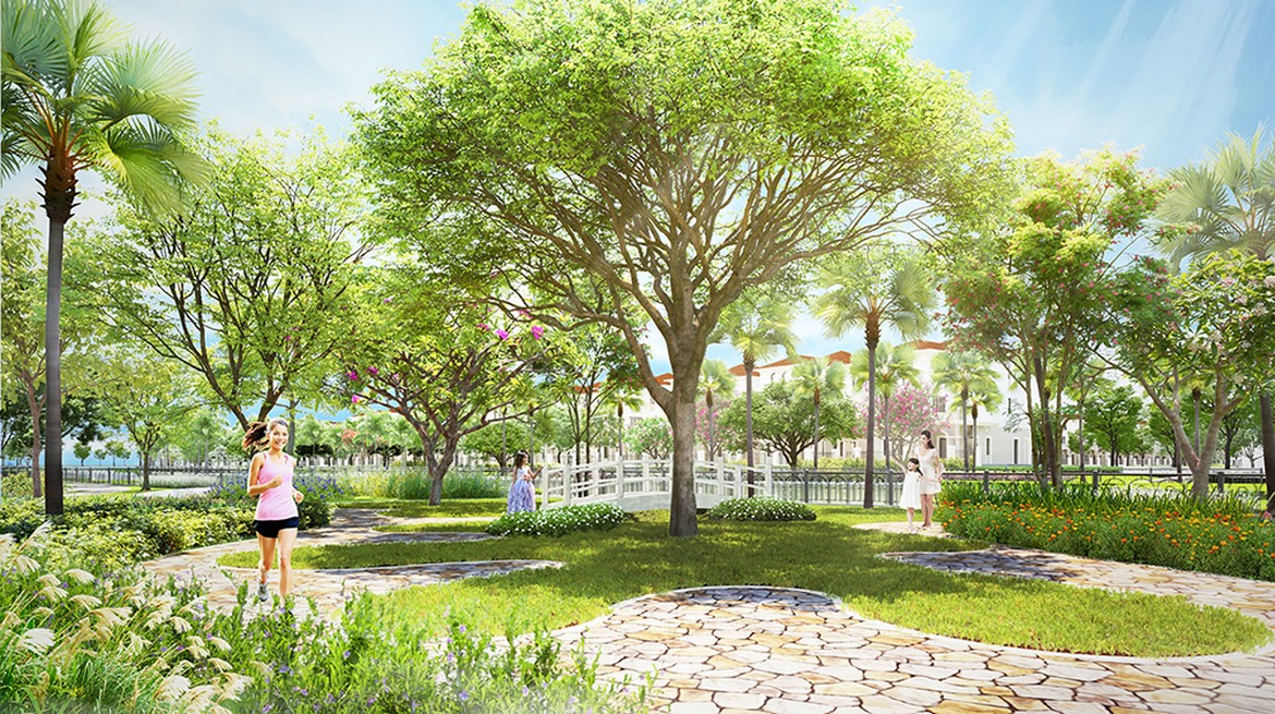 Công viên nội khu dự án Nhà phố + Biệt thự Senturia Nam Sài Gòn