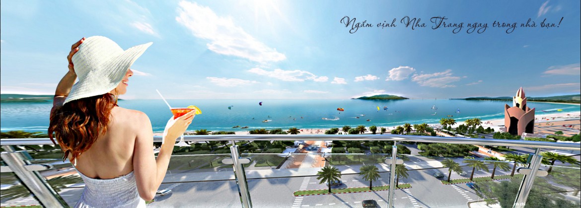 100% view biển toàn Vịnh Nha Trang đến từ tât cả ban công của căn hộ