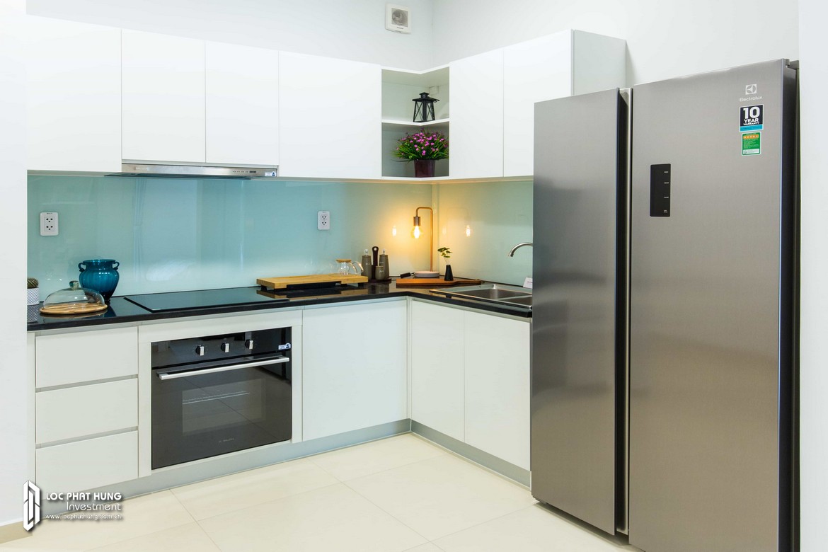 Khu vực bếp nhà mẫu dự án căn hộ chung cư Hausbelo Quận 9 Đường Liên Phường chủ đầu tư Ezland - Loại 2 phòng ngủ + 2 WC - Liên hệ 0933.098.890 Xem nhà mẫu thực tế.