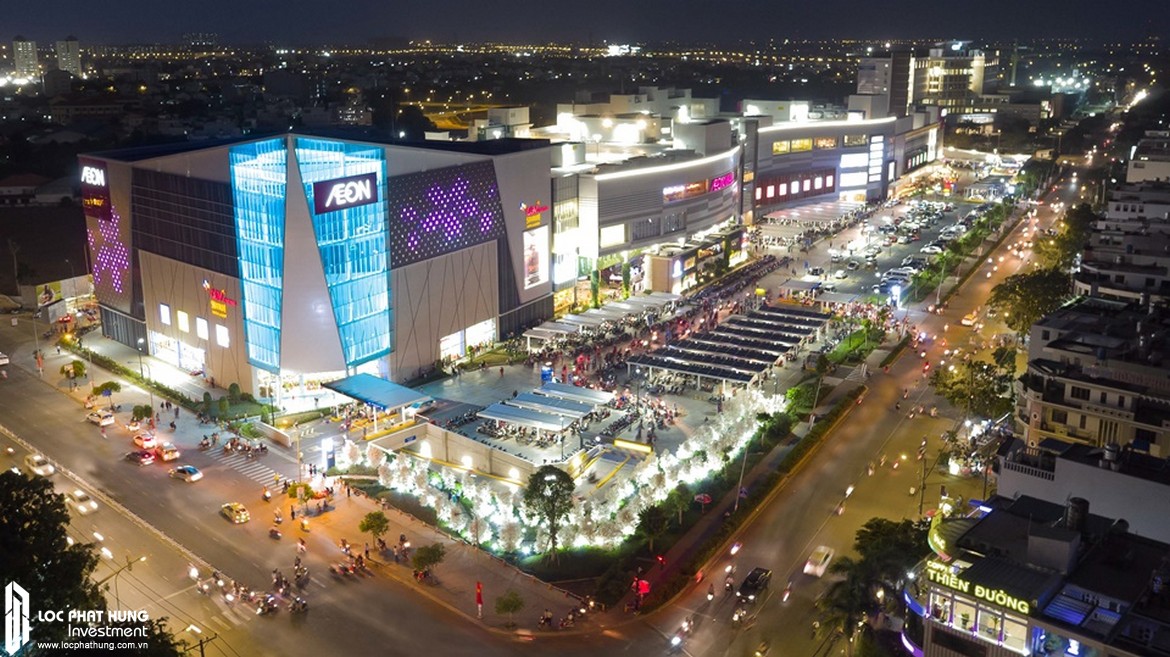Siêu thị Aeon Mall khu tên lửa quận Bình Tân cách dự án D Homme Hồng Bàng 4km