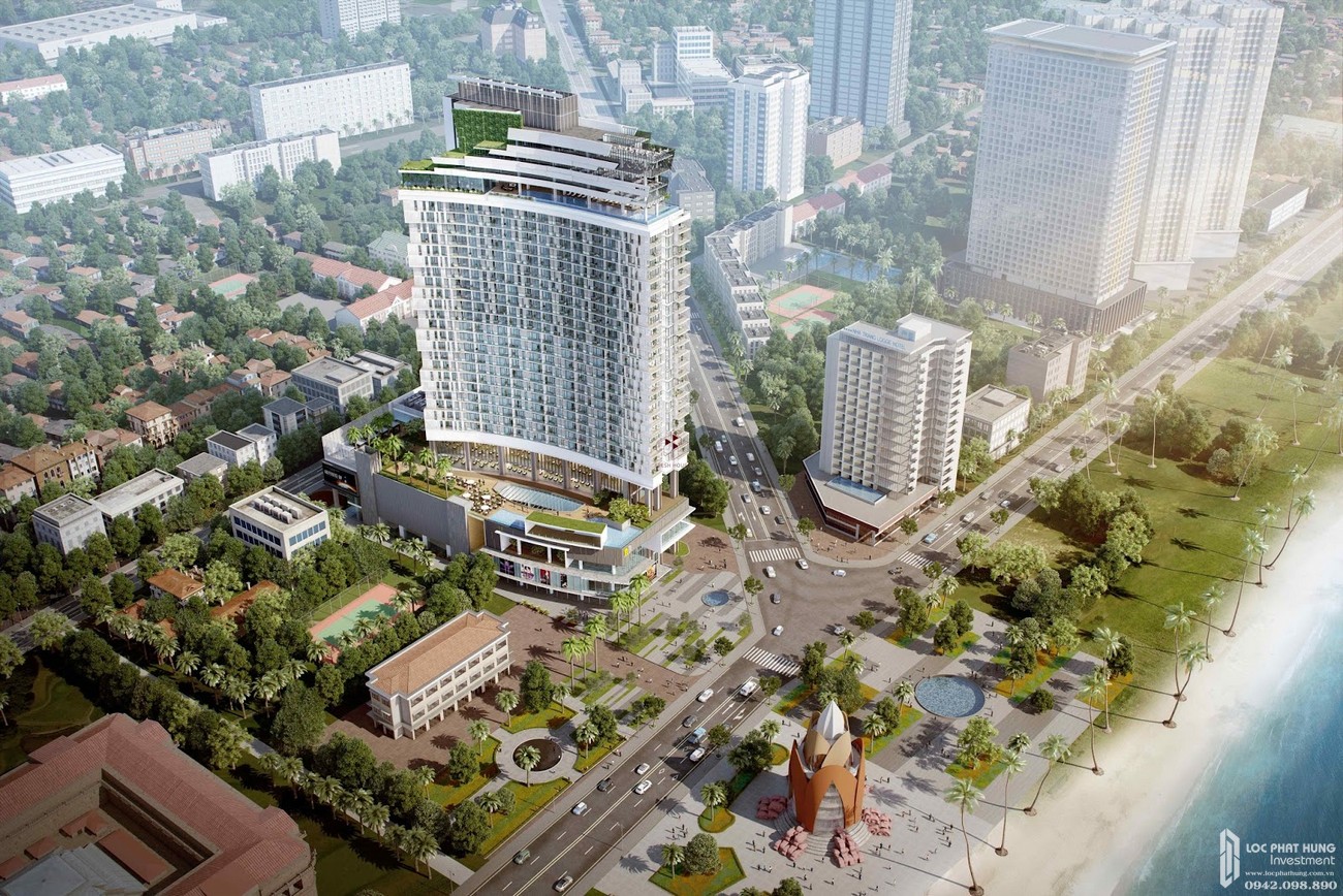 Phối cảnh tổng thể dự án Condotel chung cư AB Central Square  Đường Trần Phú chủ đầu tư A&B Development Corp.