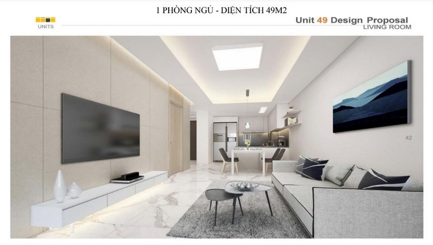 Nội thất diện tích 49m2 dự án căn hộ chung cư Laimian City Quận 2 Đường Lương Đình Của chủ đầu tư HDTC