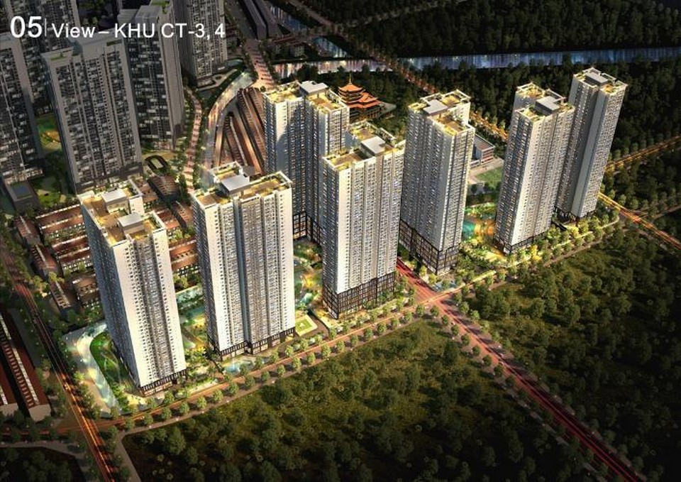 Phối cảnh tổng thể dự án căn hộ chung cư Laimian City Quận 2 Đường Lương Đình Của chủ đầu tư HDTC