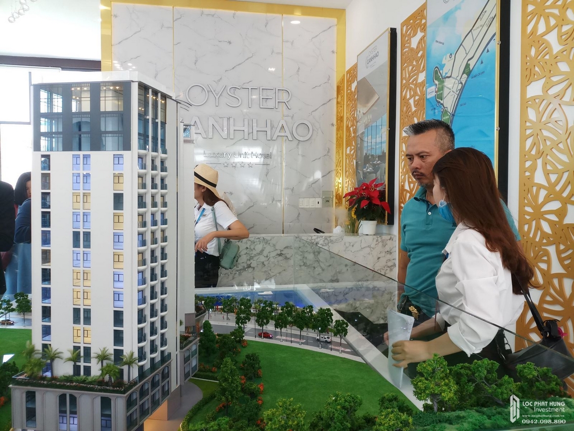 Nhà mẫu dự án căn hộ Condotel Oyster Gành Hào Đường 82 Trần Phú chủ đầu tư Vietpearl Group