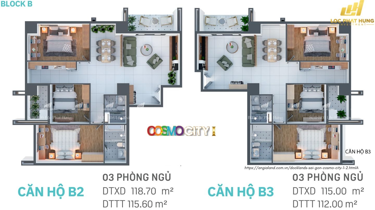 Thiết Kế Chi Tiết Căn Hộ Cosmo City I & II (2-5PN, Dual Key) Quận 7 Thiết Kế Chi Tiết Căn Hộ Cosmo City I & II (2-5PN, Dual Key) Quận 7
