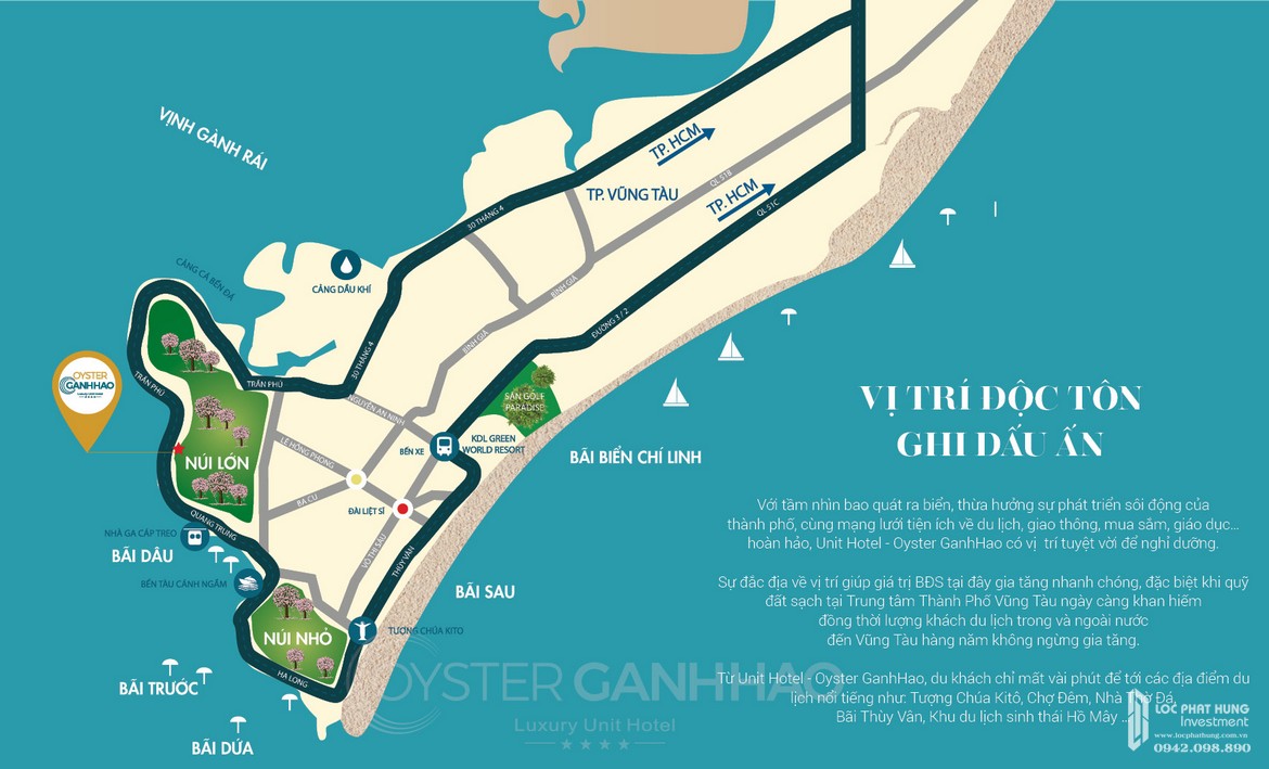 Vị trí địa chỉ dự án căn hộ Condotel Oyster Gành Hào 82 Trần Phú chủ đầu tư Vietpearl Group