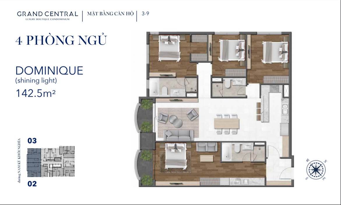 Thiết kế dự án căn hộ Grand Central Quận 3 đường Nam Kỳ Khởi Nghĩa Quận 3