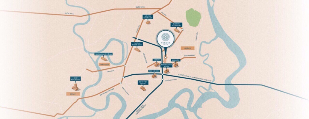 Địa chỉ Vị trí chính xác dự án Verosa Park Khang Điền Quận 9