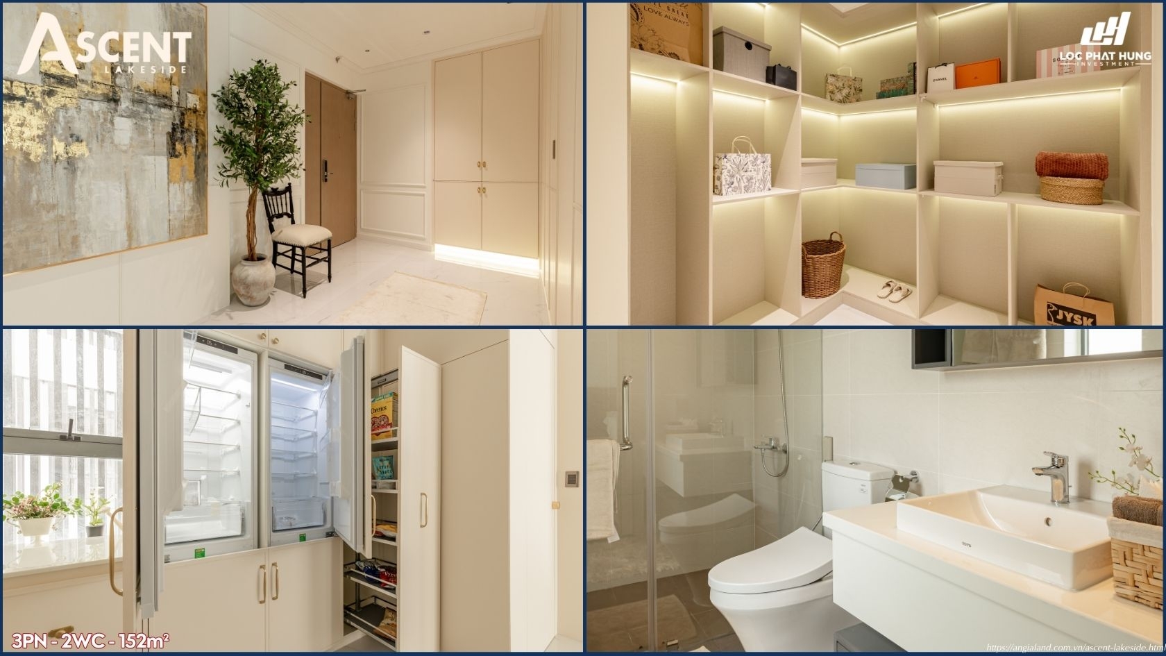 Nhà thực tế căn hộ 155m2 loại 3PN - 2 WC