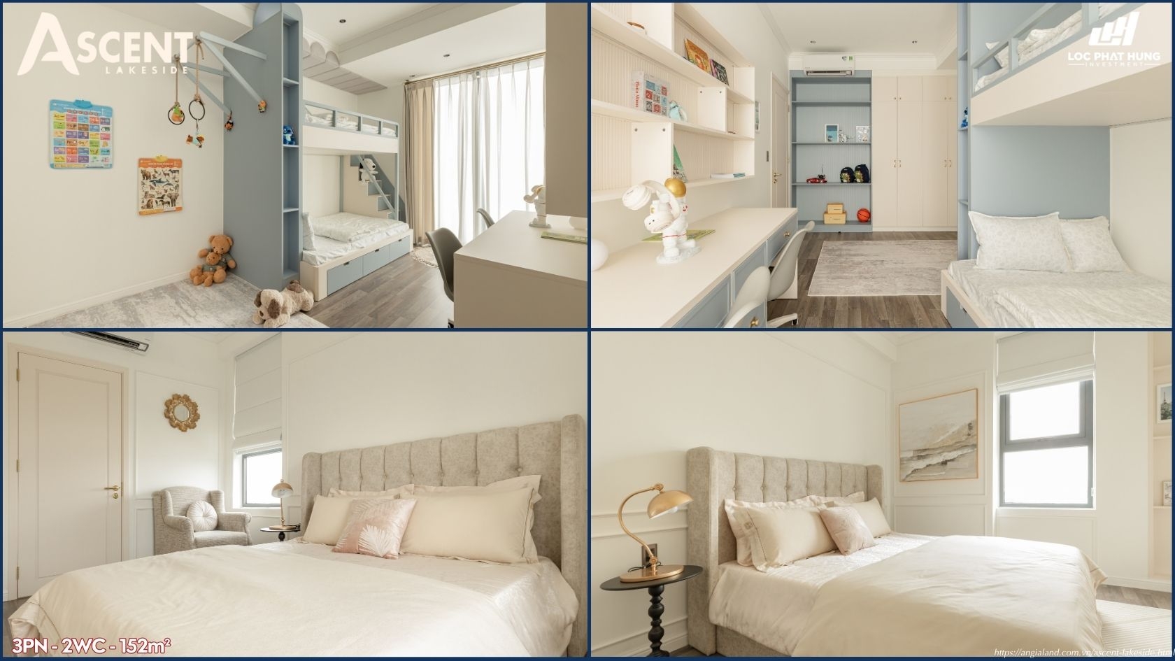 Nhà thực tế căn hộ 155m2 loại 3PN - 2 WC