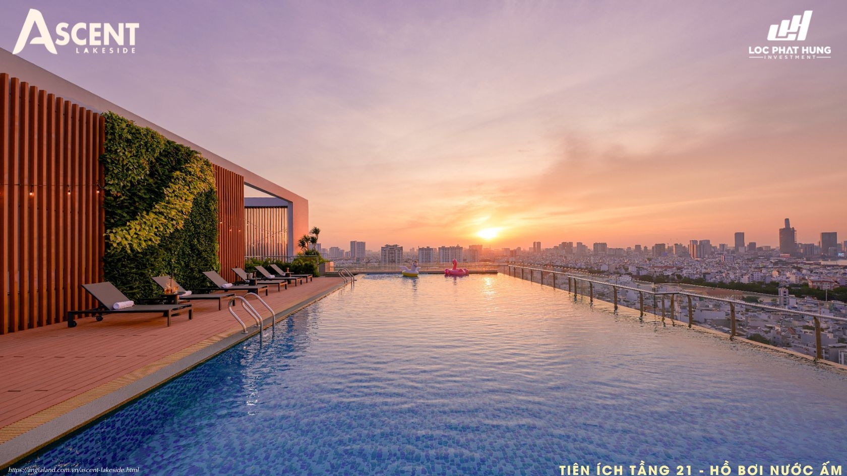 Tiện ích Hồ Bơi Tầng 21 Căn Hộ Chung Cư Ascent Lakeside Quận 7