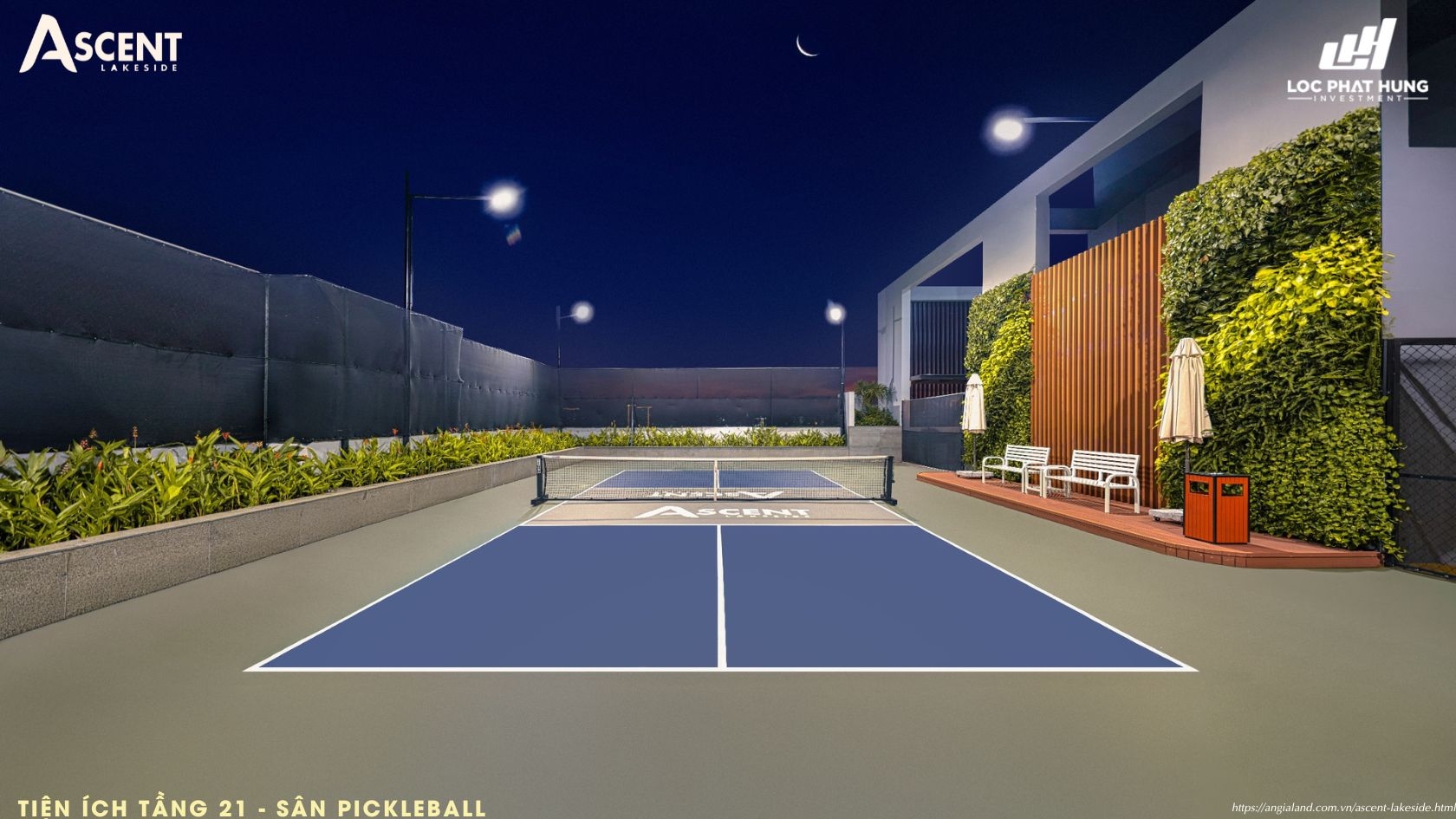 Tiện ích BBQ tầng 21 căn hộ chung cư Ascent Lakeside Quận 7