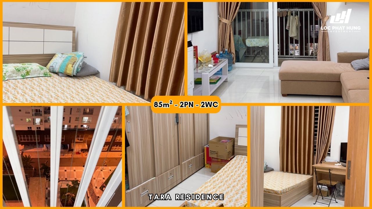 Hình ảnh thực tế căn hộ 2PN diện tích 85m2 tại dự án chung cư Tara Residence