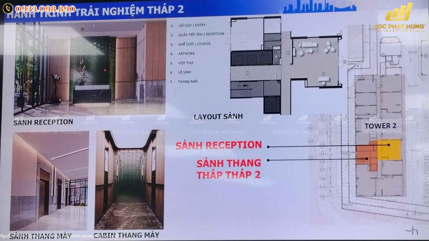 Sảnh Tháp 2 Căn hộ Green Square Tp Dĩ An