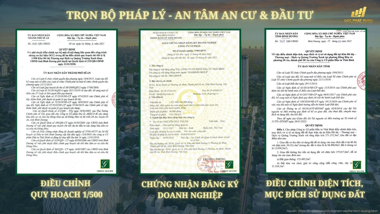 Trọn bộ pháp lý dự án Green Skyline: GPXD, Quy hoạch 1/500 và Văn bản đủ điều kiện bán hàng