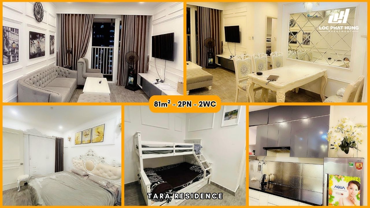 Hình ảnh thực tế căn hộ 2PN diện tích 81m2 tại dự án chung cư Tara Residence