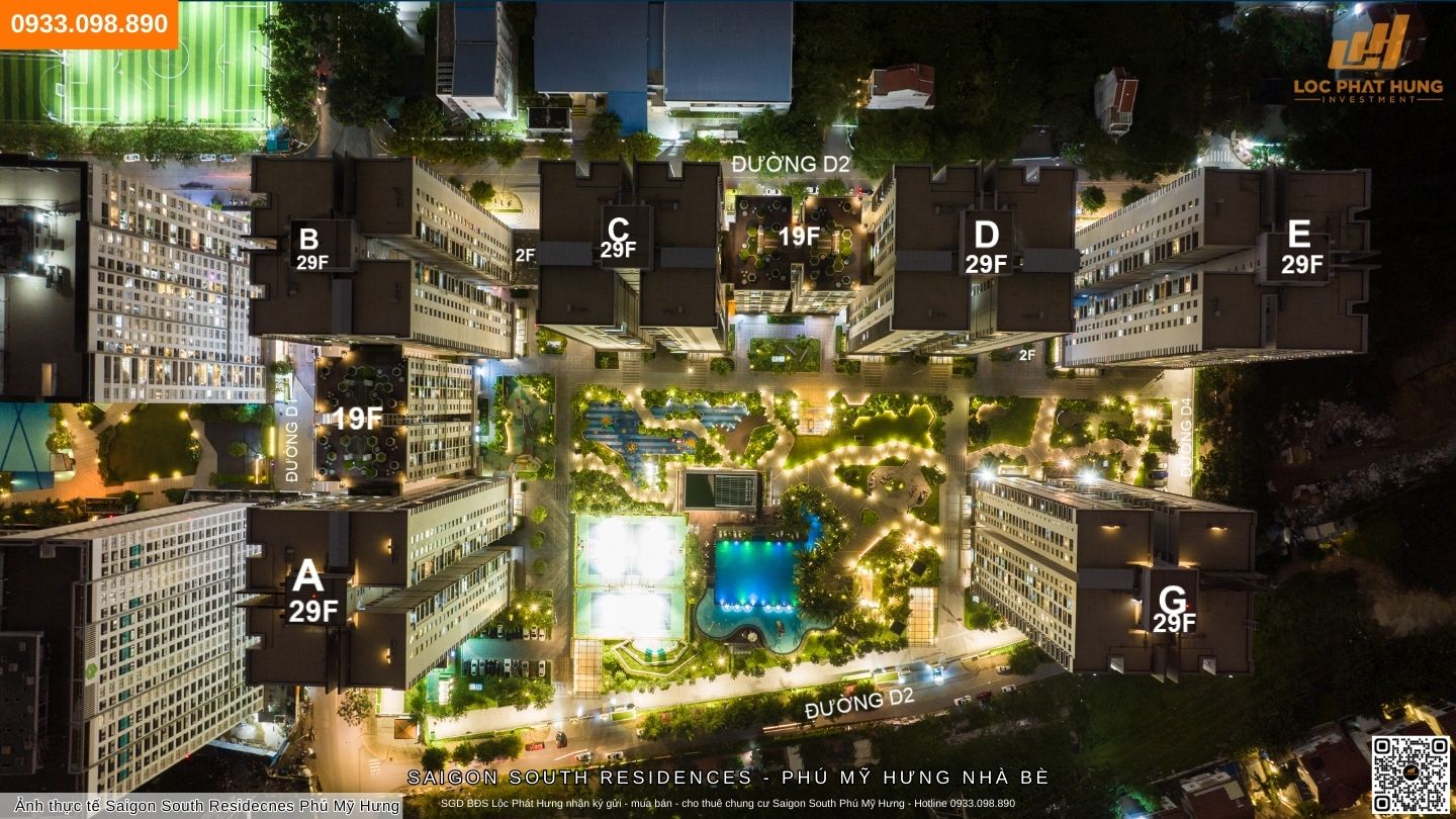 Toàn cảnh thực tế  6 Block chung cư Saigon South Residences Phú Mỹ Hưng Nhà Bè