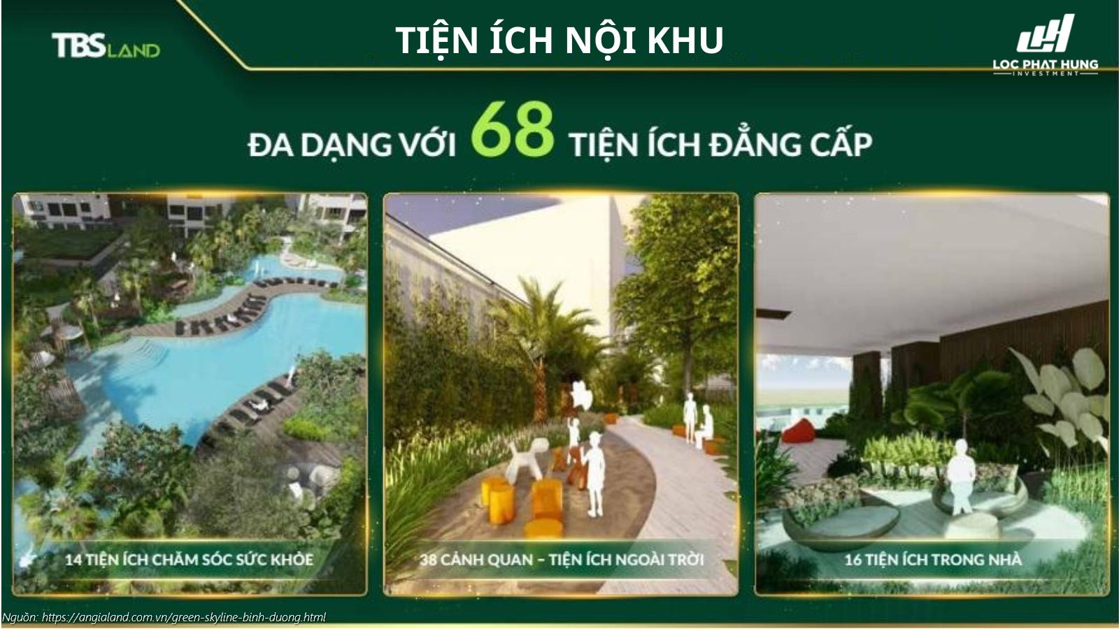 Hệ thống tiện ích nội khu đa dạng và đẳng cấp chuẩn Resort 5 sao tại dự án Green Skyline Dĩ An