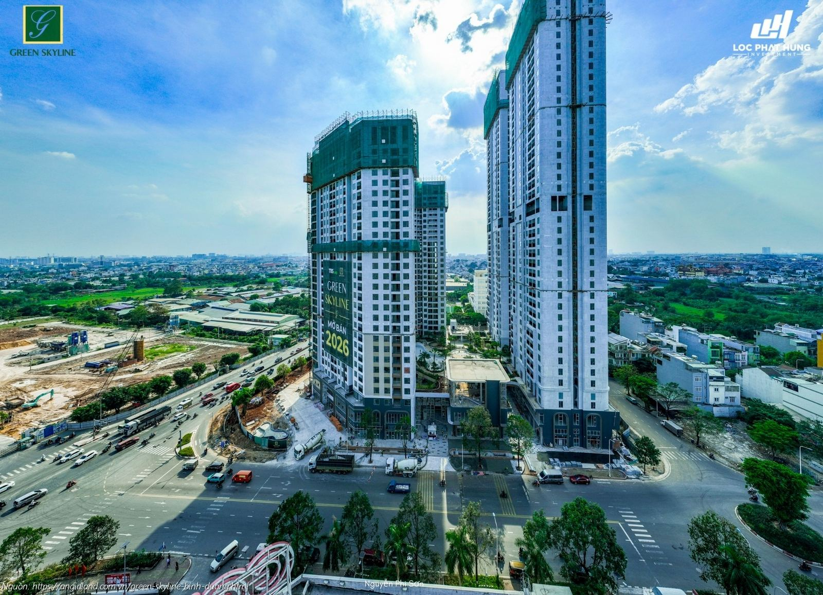 Hình ảnh thực tế dự án căn hộ Green Skyline Dĩ An