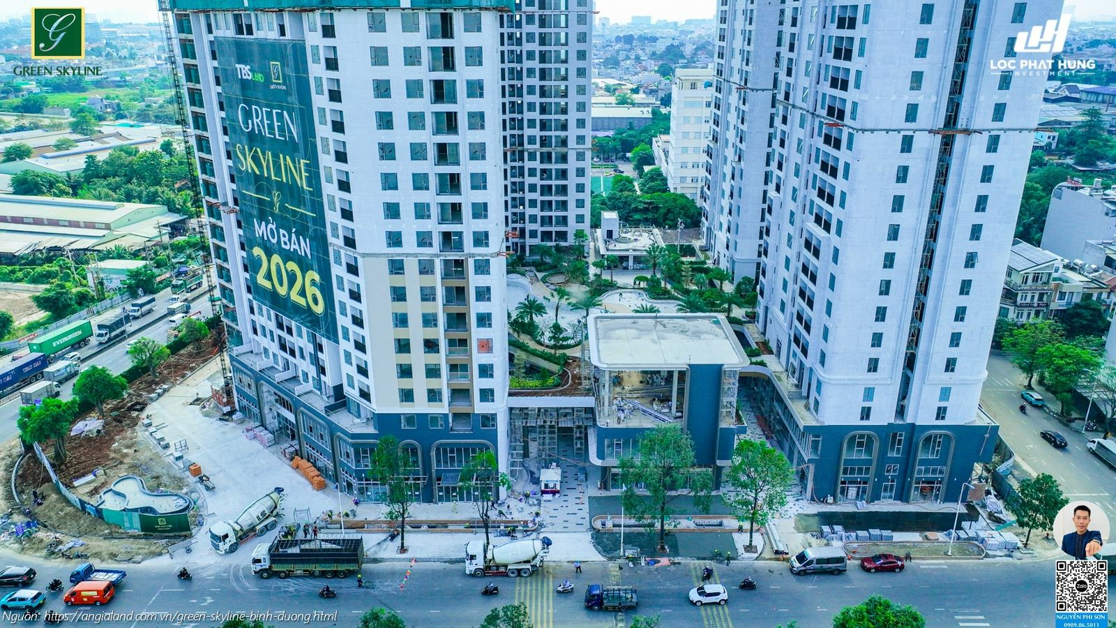 Hình ảnh thực tế dự án căn hộ Green Skyline Dĩ An
