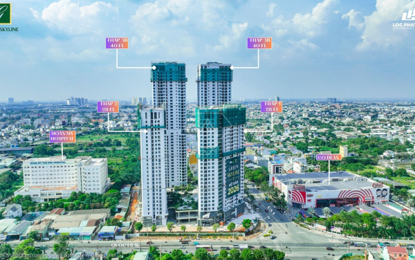 Hình ảnh thực tế dự án căn hộ Green Skyline Dĩ An