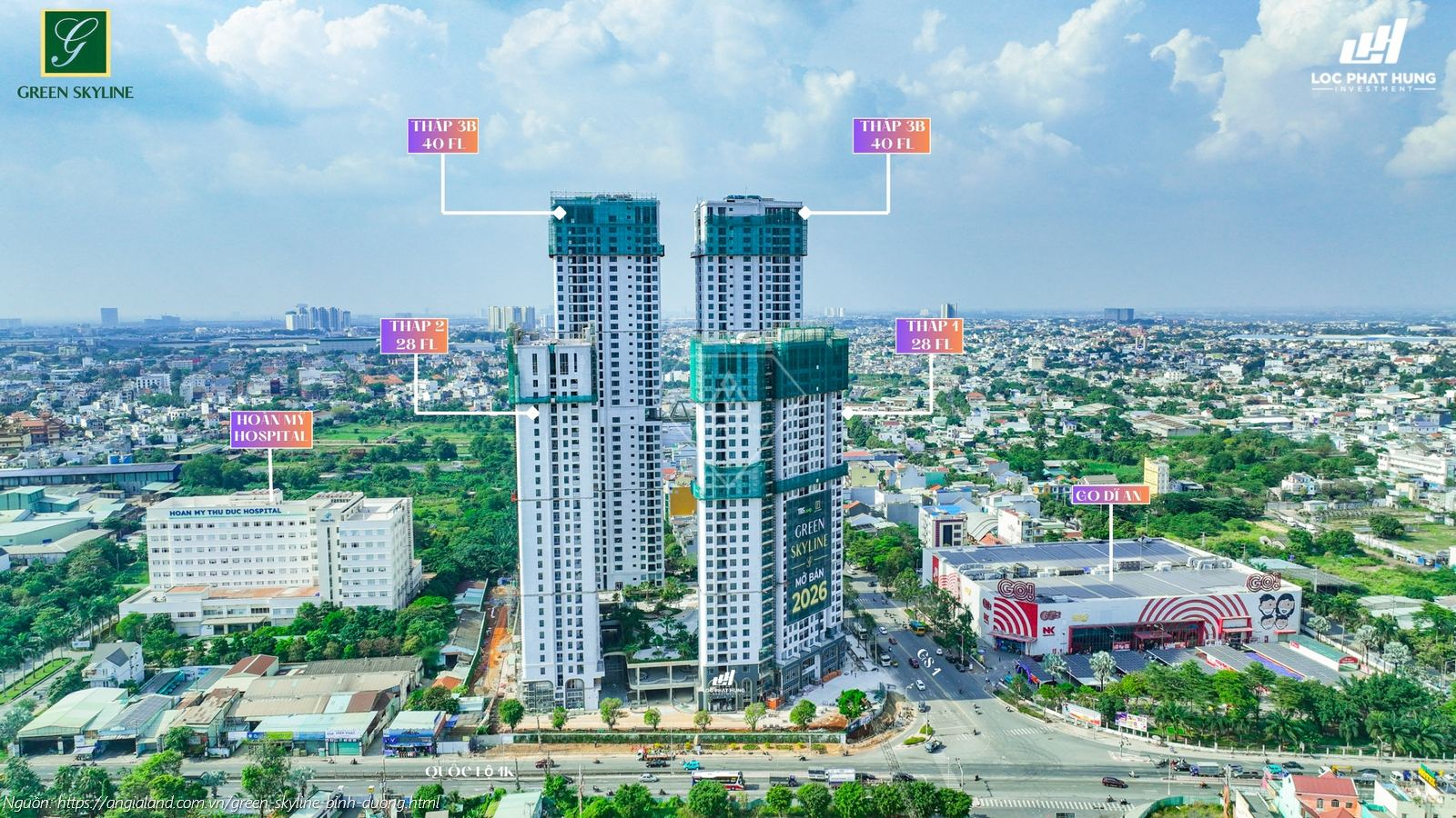 Hình ảnh thực tế dự án căn hộ Green Skyline Dĩ An