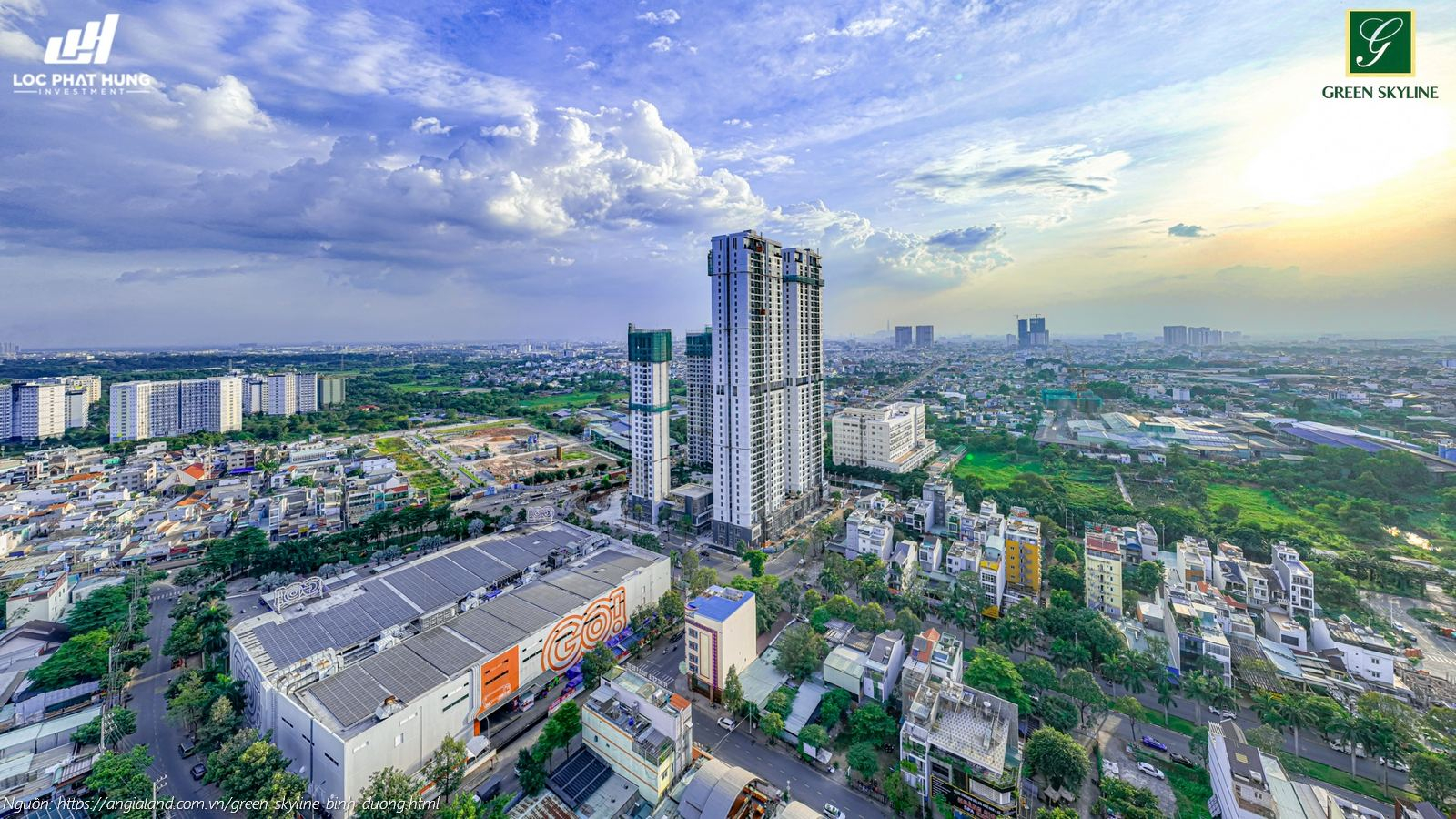 Hình ảnh thực tế dự án căn hộ Green Skyline Dĩ An 