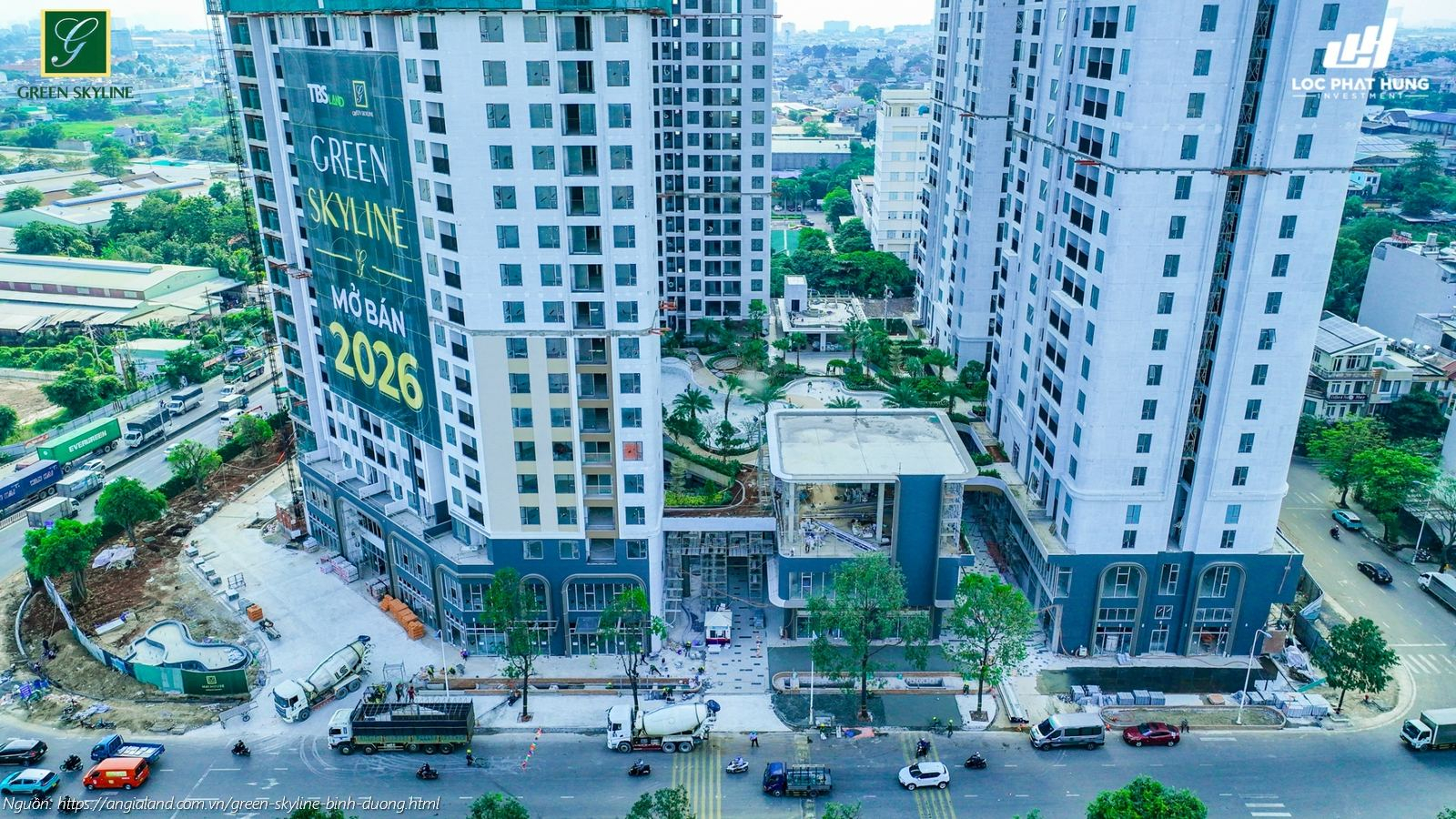 Hình ảnh thực tế dự án căn hộ Green Skyline Dĩ An