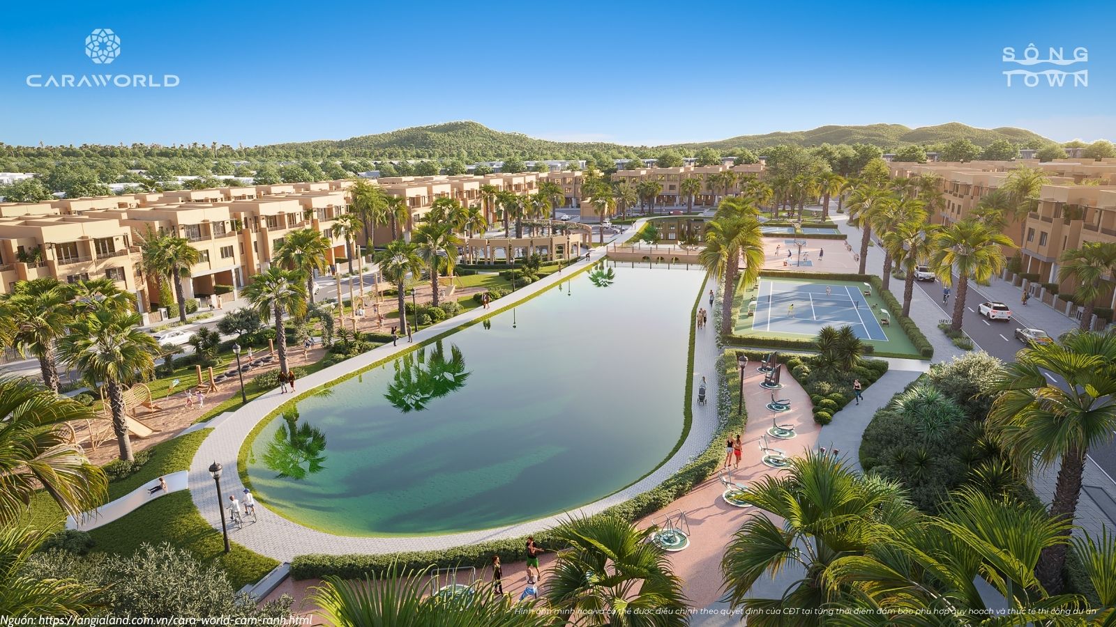 Hồ cảnh quan tiểu khu Ma Rốc dự án Caraworld Cam Ranh