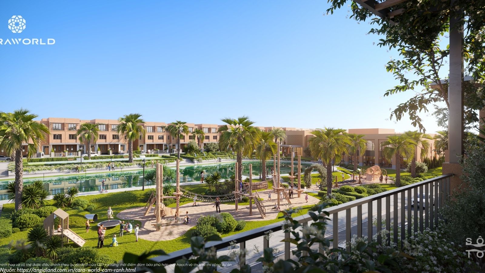 Hồ cảnh quan tiểu khu Ma Rốc dự án Caraworld Cam Ranh