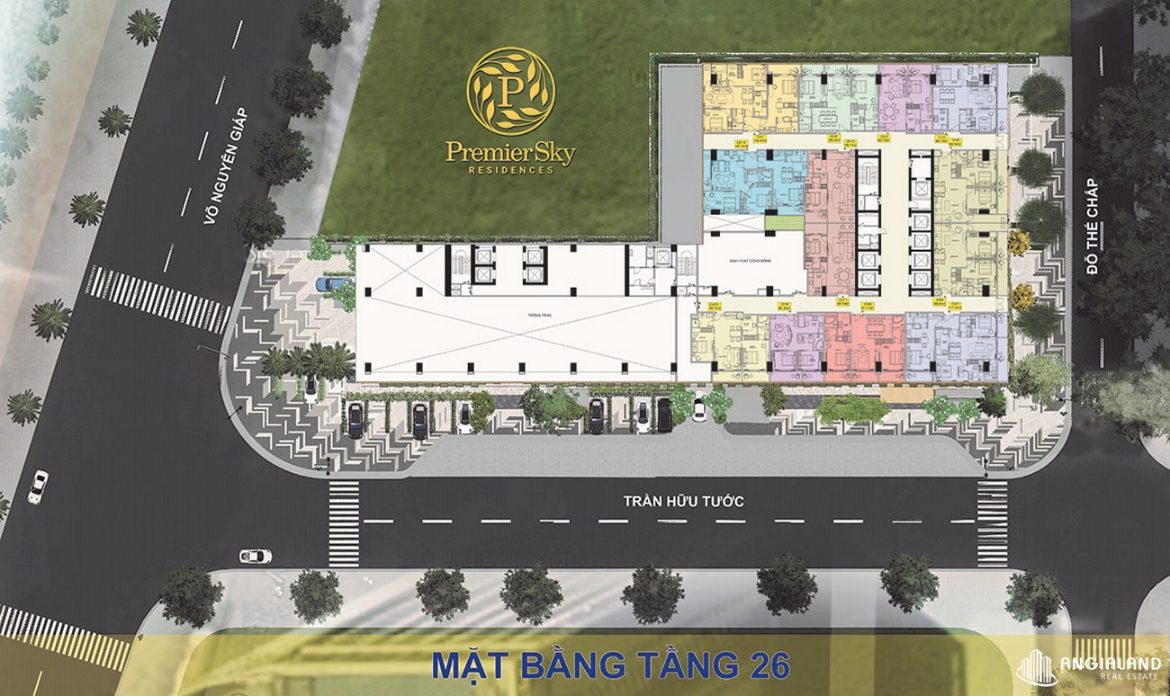 Mặt bằng dự án căn hộ chung cư Premier Sky Residences Da Nang Đường Võ Nguyên Giáp chủ đầu tư Minh Đông