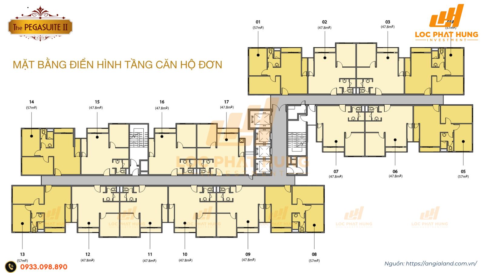 Mặt bằng căn hộ Pegasuite II Quận 8